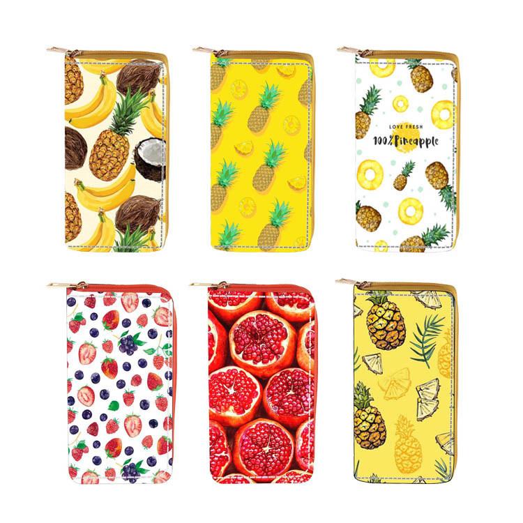 Neue Cartoon-Erdbeere lange Reißverschluss-Geldbörse, Frucht-Geldbörse