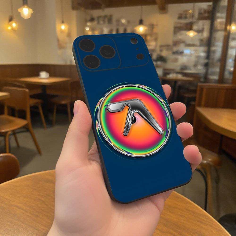

Aphex Twin Logo Art Phone Case For iPhone 17,16,15,14,13,12,11,Pro,XS,Max,XR,Plus,E,SE4,Mini Black Soft Cover iPhone15plus