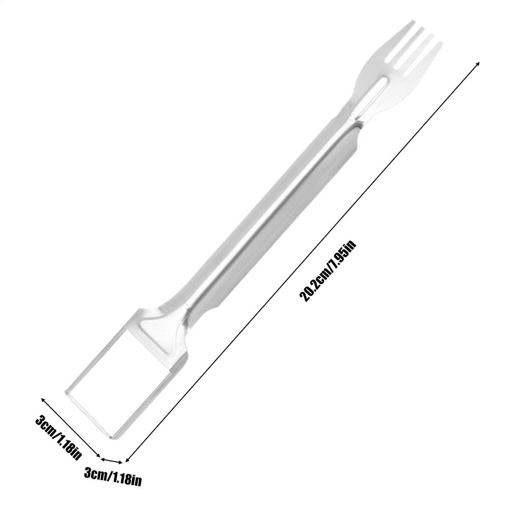 Watermelon Cutter 2 In 1 Stainless Steel Fork Design Handheld Fruit Tool for Mango Pitaya Cantaloupe Picnic Camping Home Party