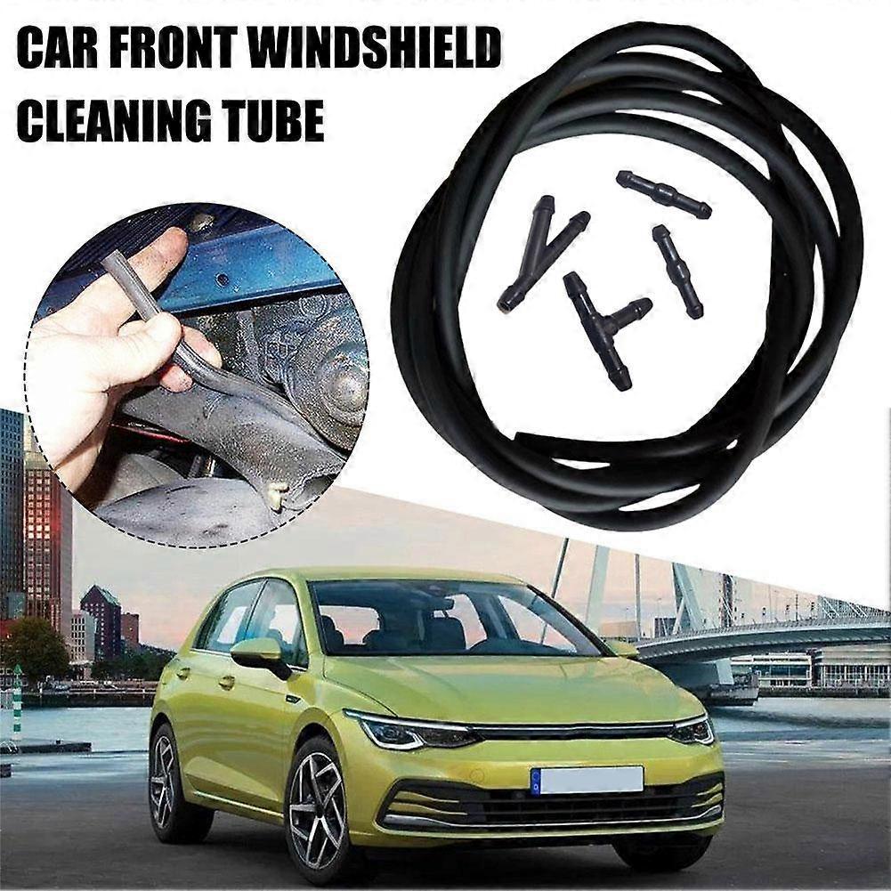 Black Rubber Windscreen Wiper Washer Jet Tube Pipe Hose 200cm Car Auto Parts