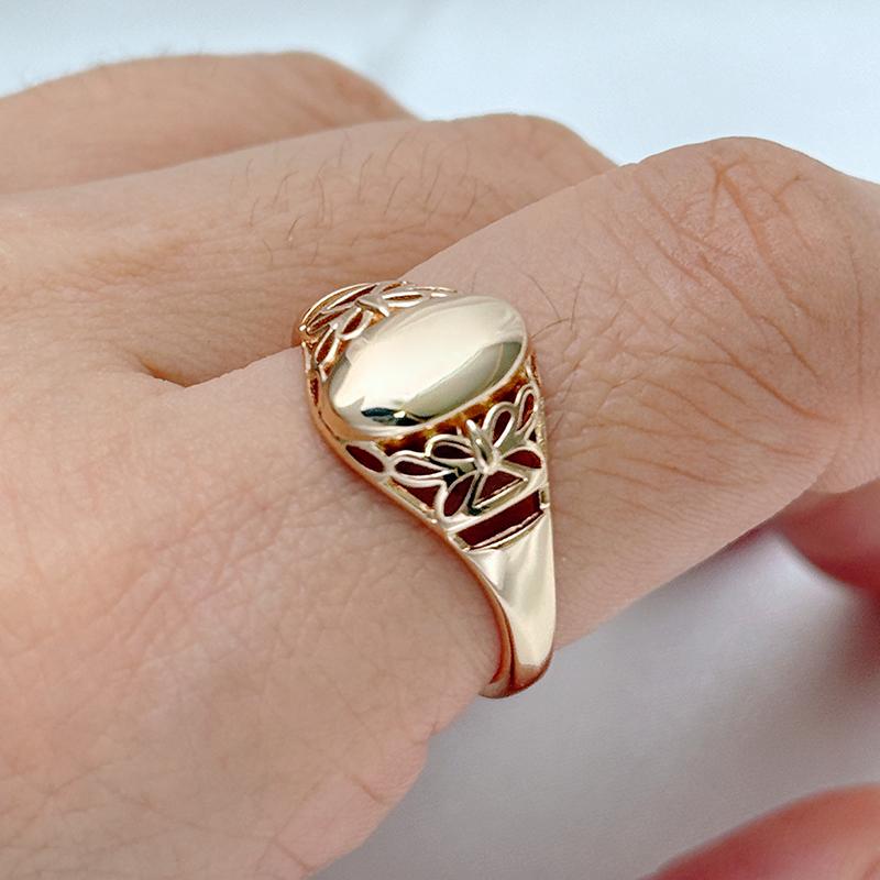 

Fashion Ethnic Bride Glossy Rings For Women Unusual Creative Hollow Rhombus Rose Gold Color Daily Vintage Jewelry 10
