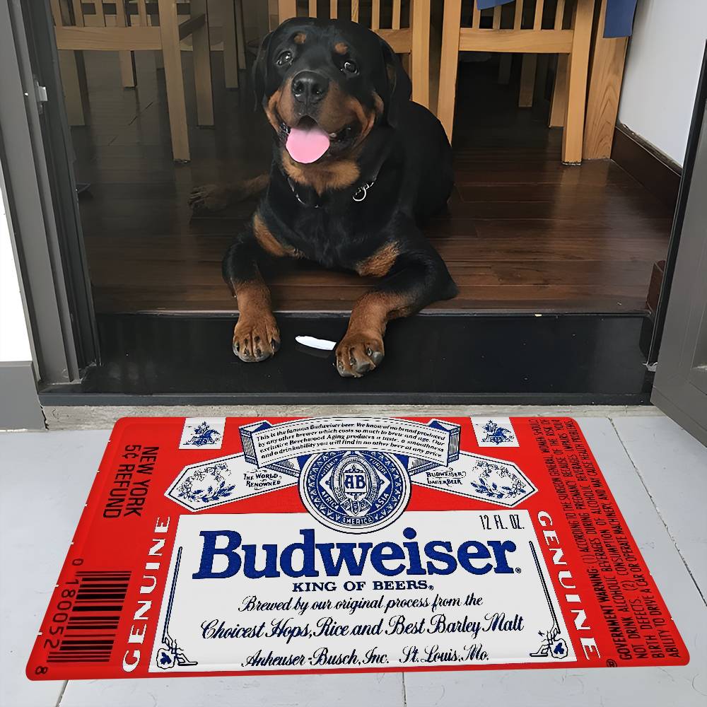 Král piva B-Budweiser Podložka na podlahu INS styl Měkká podložka do ložnice Podložka do domu a prádelny Protiskluzové domácí koberce