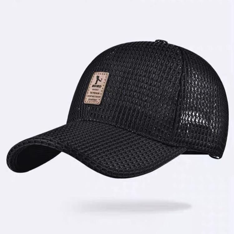 Spring Summer Men's Full Mesh Visor Cap Quick Dry Breathable Sun Protection Hat For Outdoor Fishing Hiking