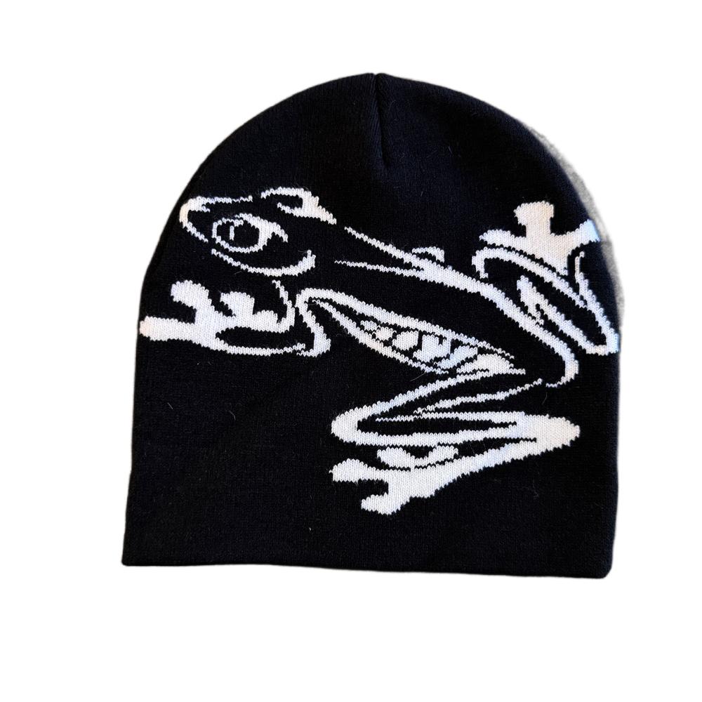 High Quality Frog Knit Hat Keep Warm Ear Protection Winter Autumn Hats Female Beanie Caps for Woman/Men