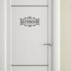 Art Wall Sticker Self-Adhesive Toilet Door Stickers Removable PVC WC Doorway Sign Funny Black Bathroom Wall Sticker Bathroom