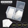 1pc Nail Storage Box Double Grille Dust Proof Belt Cover Cotton Sheet Napkin Storage Box Nail Accessories Finishing