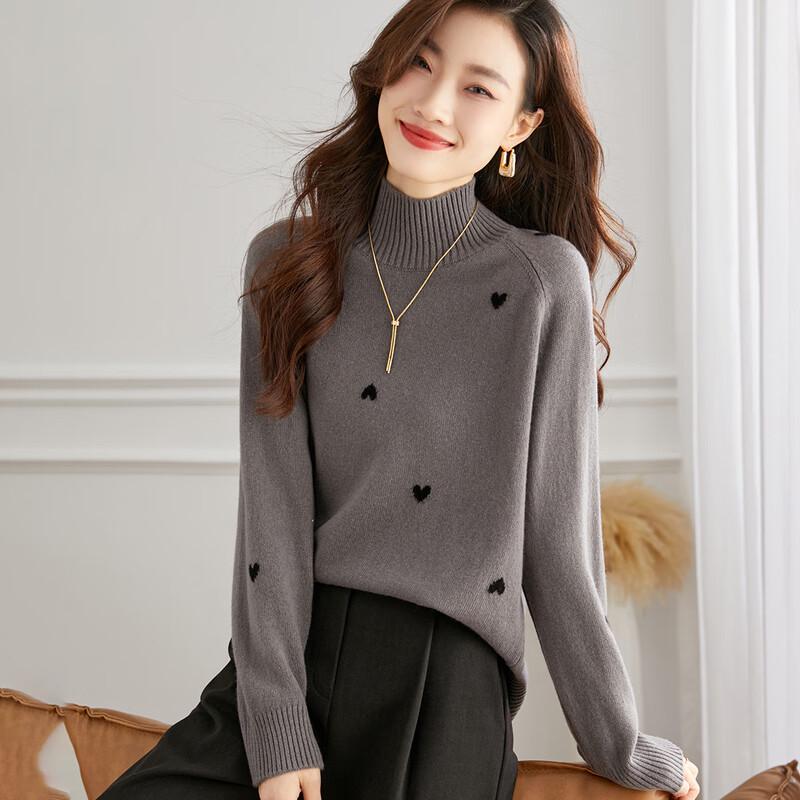 

Женский свитер с полувысоким воротником из 100% шерсти Srcr One Size