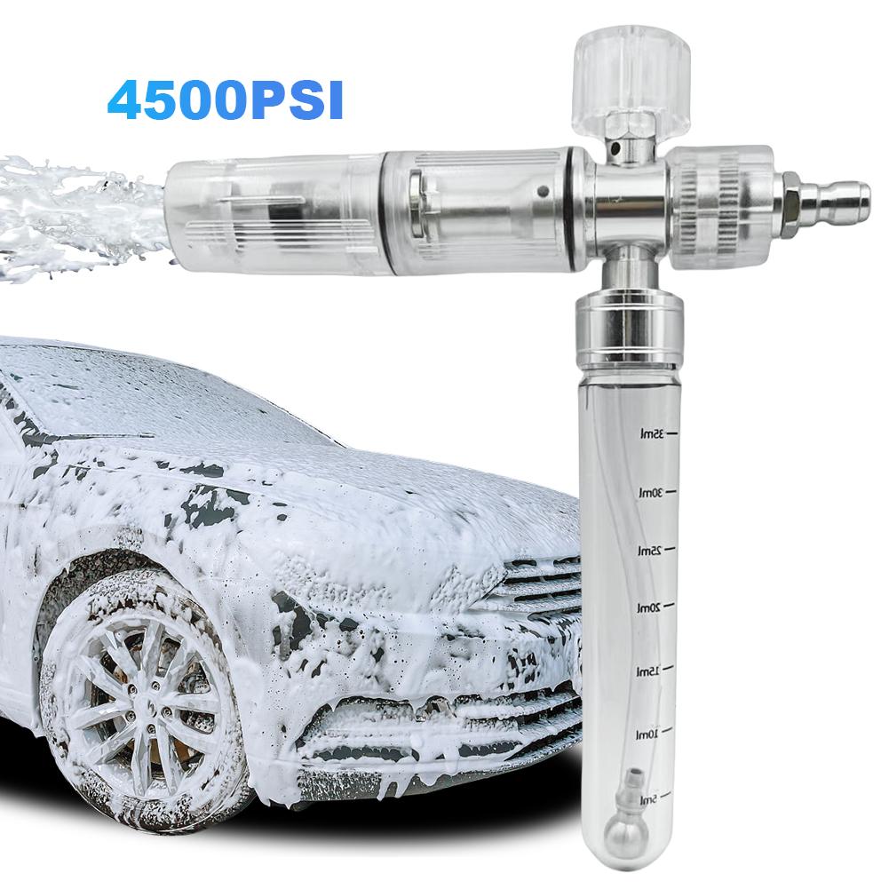 35ml Water Foam Pot with 1/4 Inch Quick Connector Soap Foam Spray Bottle Car Wash Foam Sprayer for Cleaning Cars SUVs