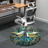 1PC Dragonfly StainedGlass Office Round Area Rug,  Mat Suitable ForOffice, Under Office Chairs Bedroom Living Room Home Decor, Room Deco