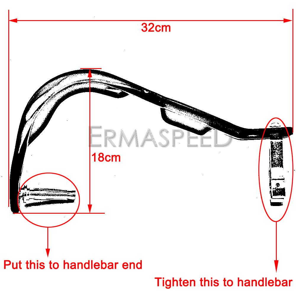 22mm Universal Motorcycle Handguards Aluminum Hand Guards Brush Bar For Sur Ron Motocross Dirt Bike Off Road ATV