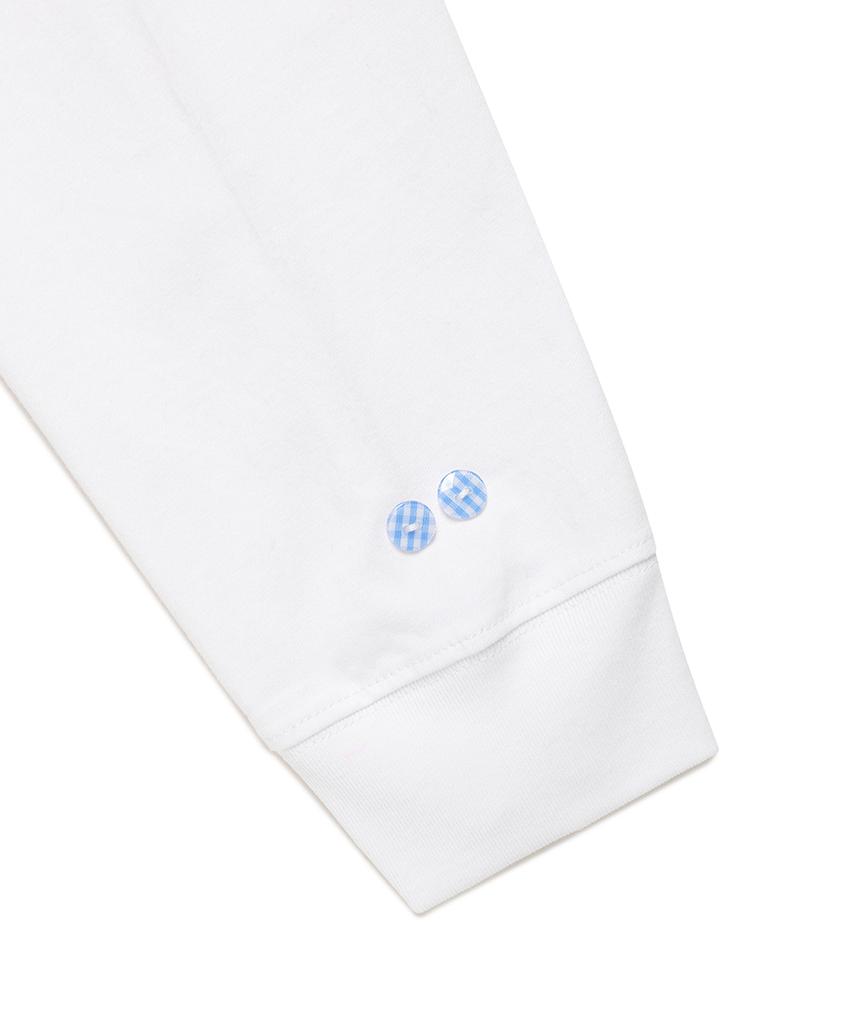 CAVISH Twin Star Check Applique Ls Tee White(Cv2Gsut555A)