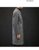 Herren mittellanger karierter Woll-Trenchcoat - Trendige lässige Jacke im Hongkong-Stil für Herbst und Winter