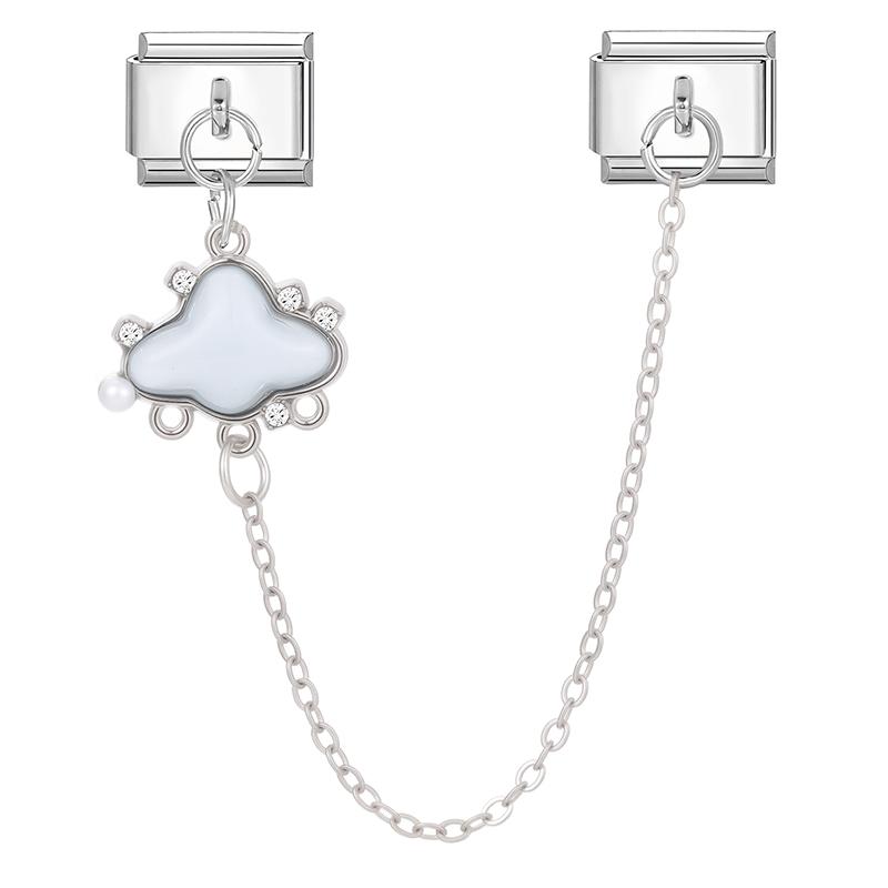 Simple Design Butterfly Star Heart Tassel Chain Pendant Italian Charm Links Fit 9MM Stainless Steel Bracelet DIY Making Jewelry