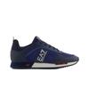 Emporio Armani EA7 Cow Split Leather Suede Patchwork Thick Sole Round Toe Lace-Up Low-Top Casual Shoes Unisex Sneakers Dark-Blue 7X000336AF18612MZ184