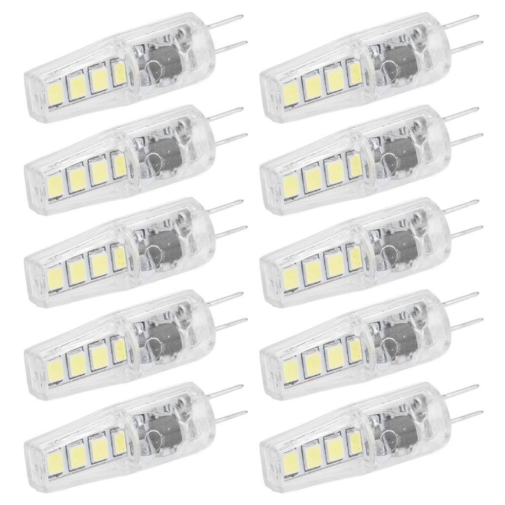 10Pcs G4 8LED Light 2835 Lamp Chips 2W 360 Angle PC Lamp Bulb for Home Office 220V