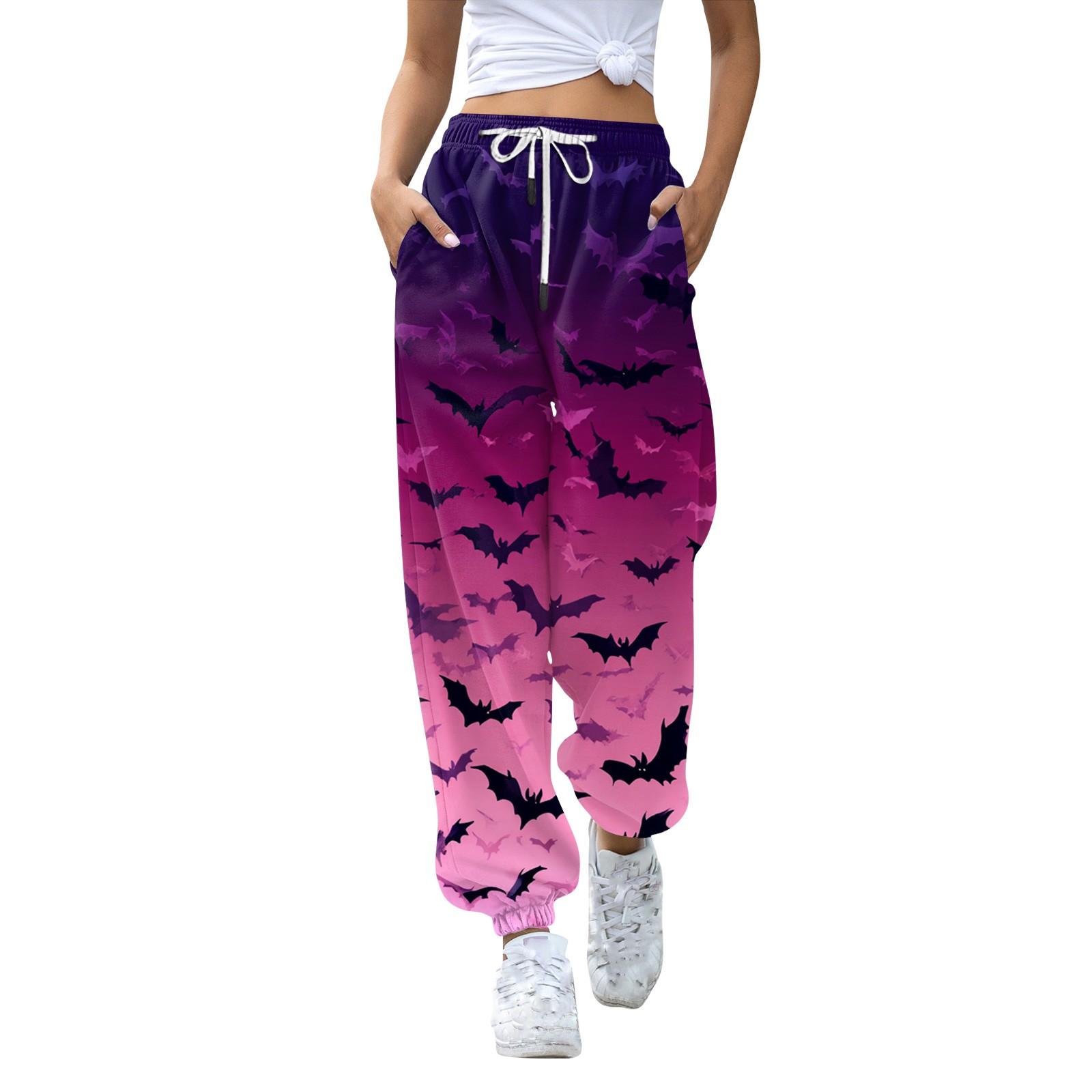 

Жіночі повсякденні модні спортивні штани. Повсякденні штани з принтом на Хелловін XXXL