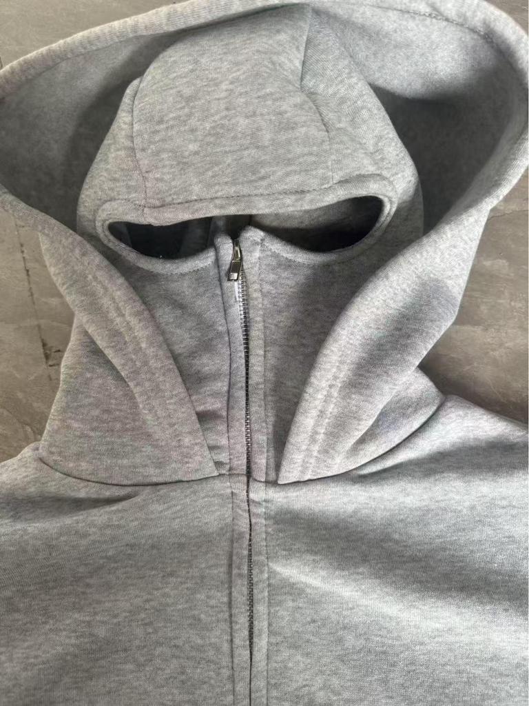 Spring & Autumn Double-Layer Hooded Zipper Sweatshirt: Unique Street Style for Couples