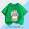 2026 Sommer Weich Niedlich Gestapelt Totoro Cartoon Gedruckt Kinder T-Shirt Reine Baumwolle Atmungsaktiv Rundhals Eltern-Kind-Kleidung