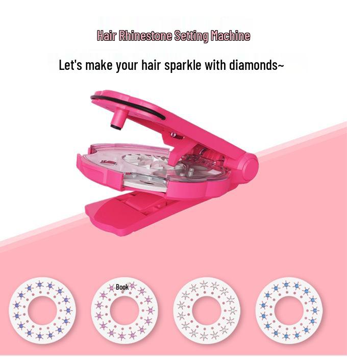 Role-Playing Braiding and Rhinestone Hair Machine Toy for Kids