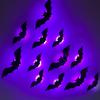 Ensemble d'autocollants Araignée Chauve-souris d'Halloween avec Lumières LED Améliorateur d'Atmosphère Effrayant Décorations Intérieur Extérieur