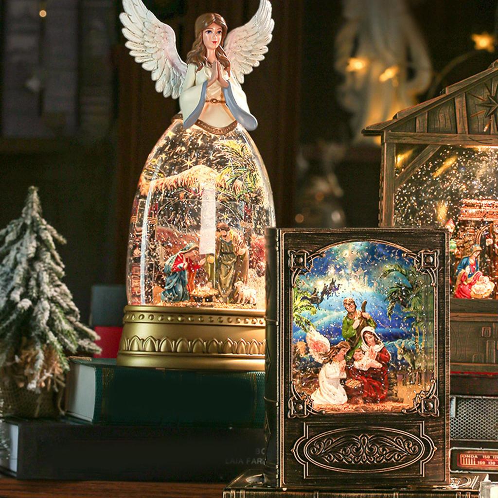 Boule à neige de Noël, Qui peut être utilisée comme décoration de table, Nuit de la Nativité