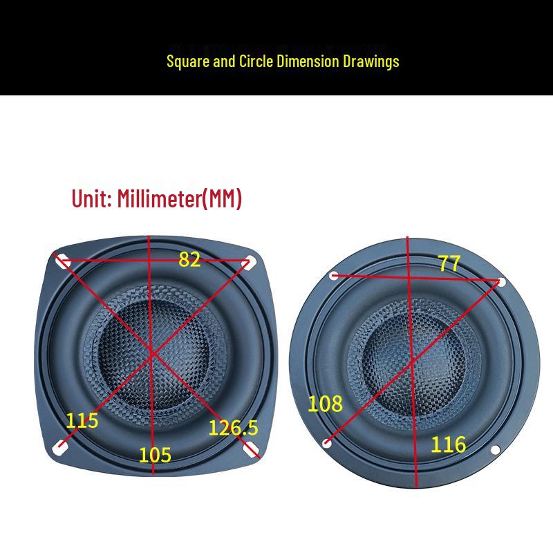 4-inch HIFI Speaker with Subwoofer and Deep Bass Fiberglass Cone