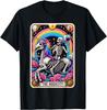 Squelette Montant Licorne Arc-en-ciel Carte de Tarot L'Audace T-shirt Graphique T-shirt Casual en Coton