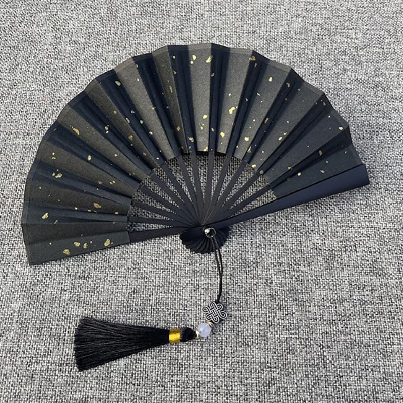 

13/16cm Mini Chinese Folding Bamboo Fan Blank Hand Paper Fans Antique Tassel Bamboo Handle Hand Party Decor Ornaments Gift 16.5cm