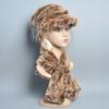 2024 Knitted Real Rex Rabbit Fur Hat Scarf Women Winter Rex Rabbit Fur Cap Scarves Sets Natural Warm Rex Rabbit Fur Muffler Hats