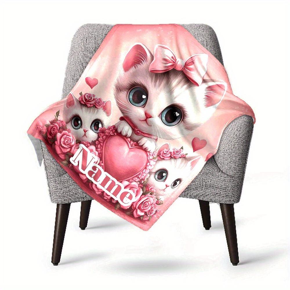 Cute Cat Home Blankets Soft Comfortable Lightweight Allseason Multipurpose Blanket For Picnics Couches Offices Beds Living Rooms Perfect Gift For
