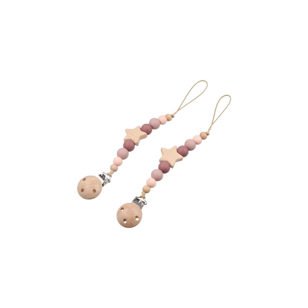 Clips Children Wood Baby Pacifier Chain Baby Teether Toys Straps Dummy Clips Pacifier Holder Clips