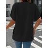 Spring and Summer Women's Fashion Casual Solid Color Button V-neck T-shirt for Women