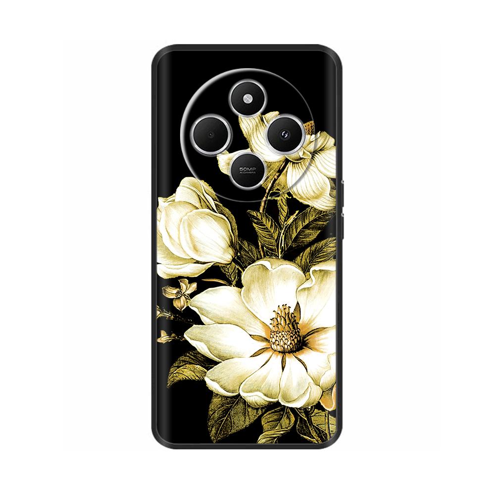 Luxury Painted Case For Redmi 14R 5G Soft Black Silicone Bumper Back Cover for Xiaomi Redmi 14R 14C Cases Funda Shockproof Shell