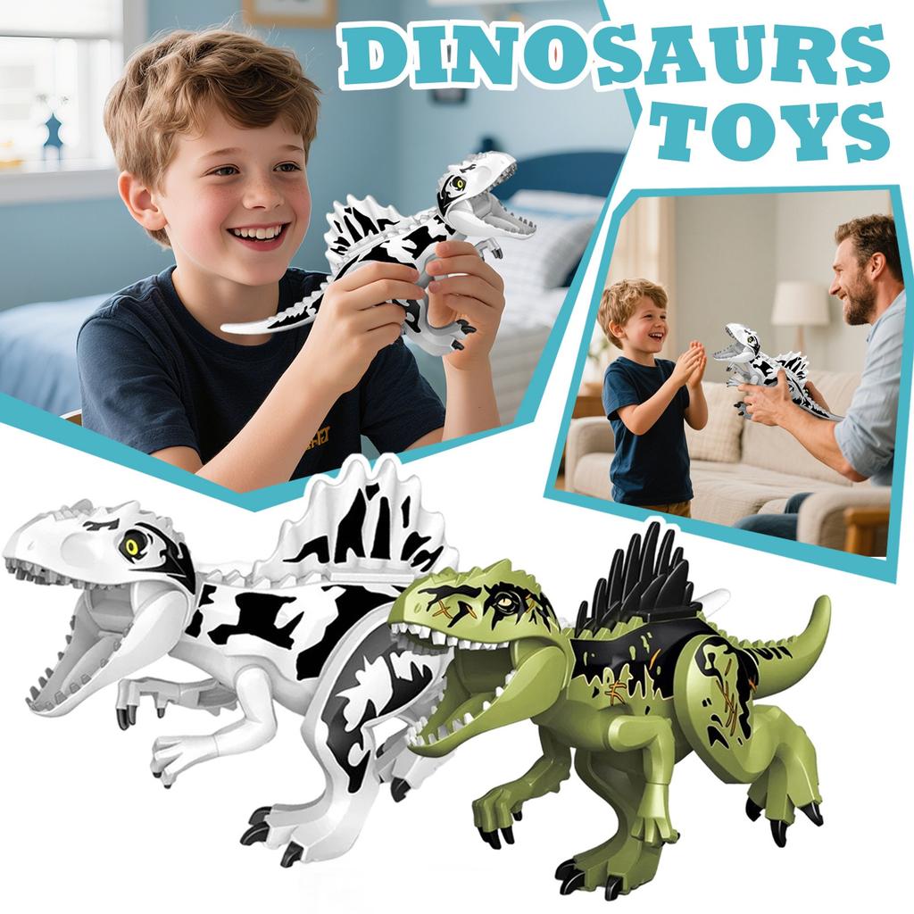 Store Dinosaurfigurer Klosser Sammenstilling Byggeklosser Ridgeback Giganotosaurus Dinosaur Pedagogisk Leker Barnegaver