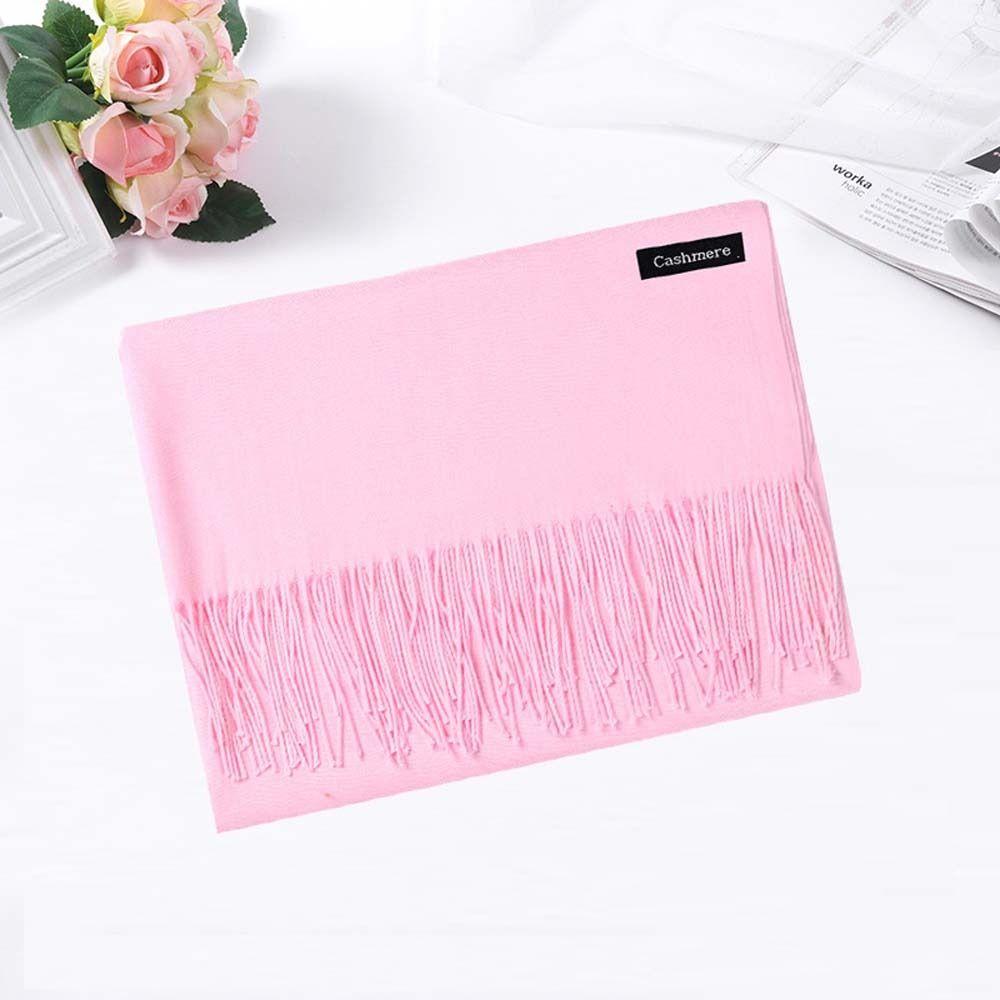 Wool Scarves Scarf Tassel Pure Color Shawl Fashion Winter Neck Scarves  Ladies/Girls