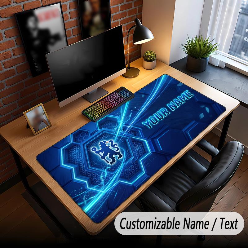 Large Mouse Pad Chelsea FC Print Custom Name Text Desk Mat for Office Gaming