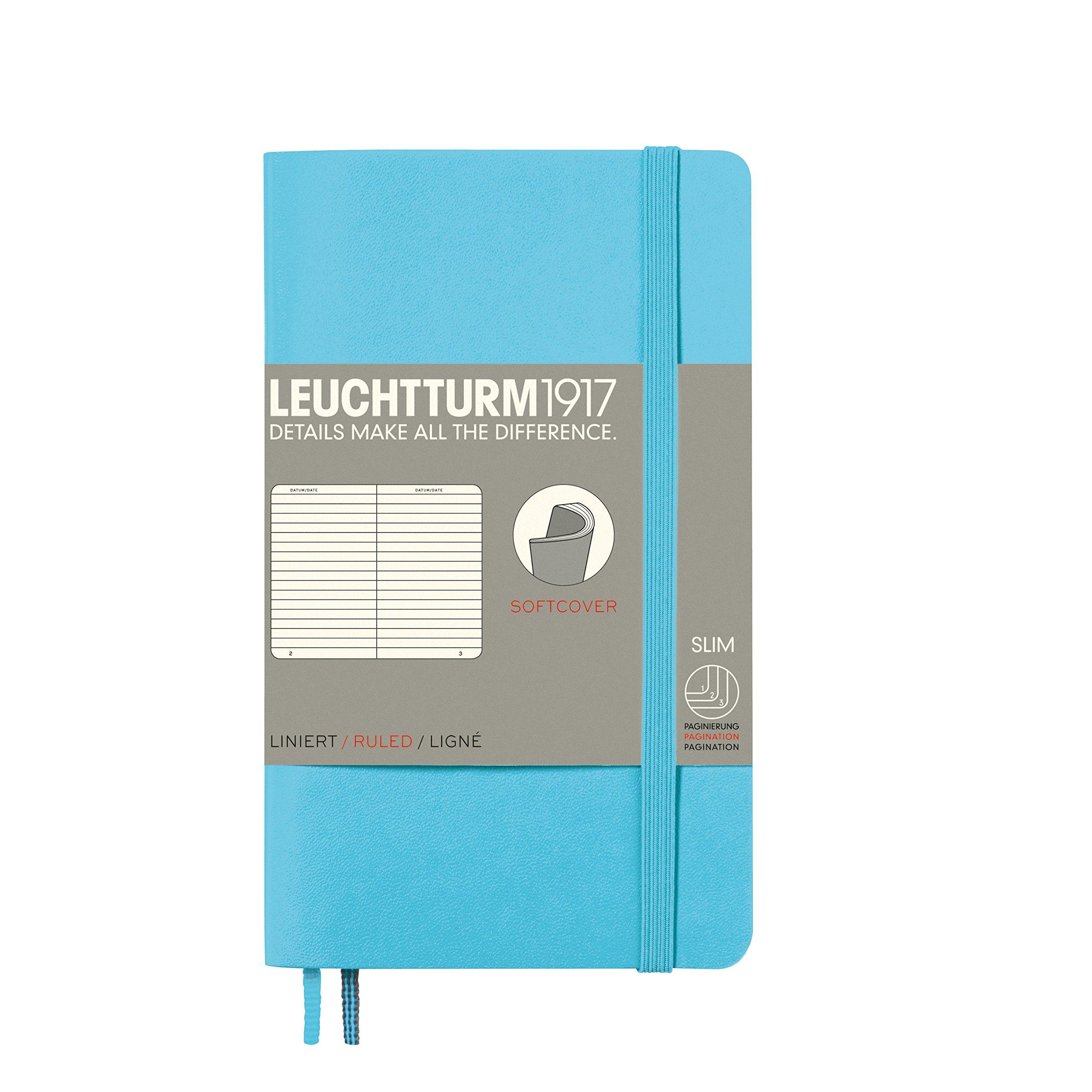 

LEUCHTTURM1917 Notebook A6 Lined Softcover Ice Blue 357662