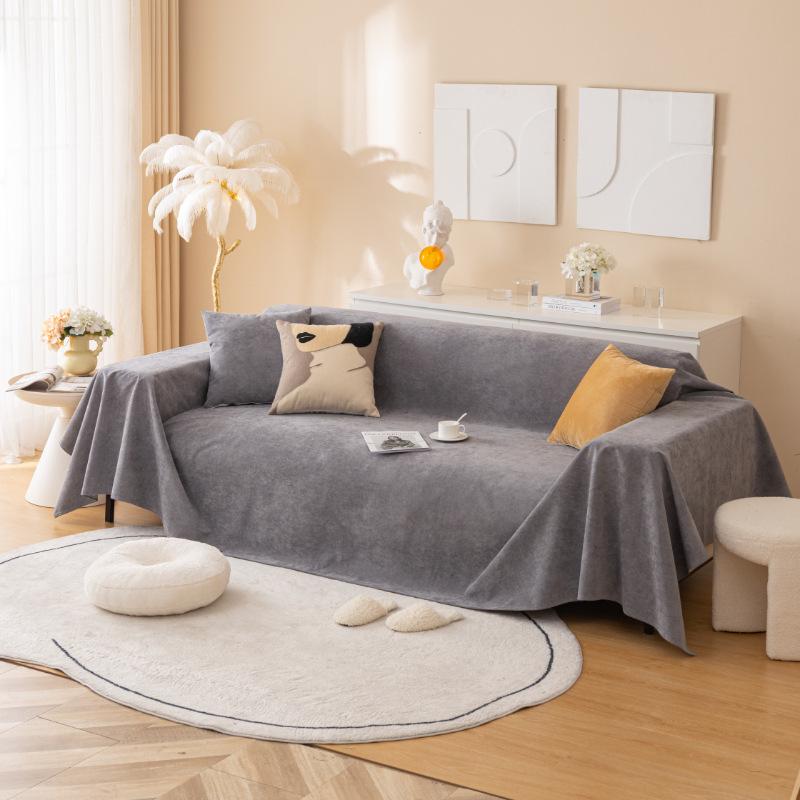 Four Seasons Universal Solid Color Cloth Waterproof Hair Towel Mat Modern Simple Pet Urine Sofa Cushion