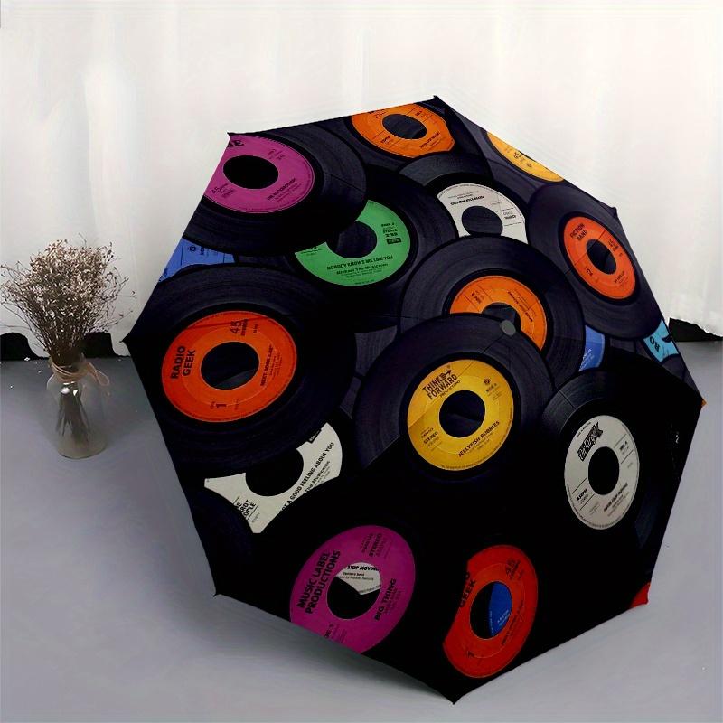 Vinyl Record Wall Art: A Musical of Classic AlbumsUmbrella, Portable 3-Fold Umbrella for Men & Women,Christmas Gift ES149