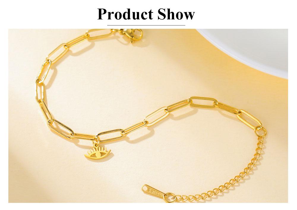 Cazador Lucky Turkish Evil Eye Paperclip Chain Bracelets for Women Stainless Steel Bracelet Gifts Vintage Jewelry 2026 Wholesale