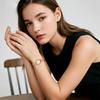 Women's Watch Stretch Band Waterproof Rose Gold Stylish Analog Display Free Size Stainless Steel Band Quartz Watch Fashion Accessory - Birthday