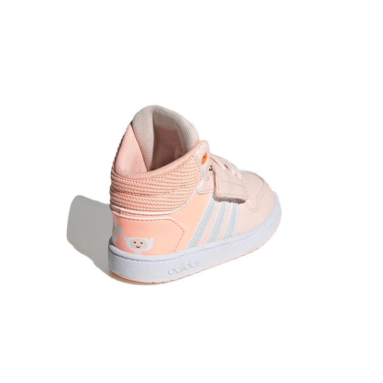Adidas Neo Hoops 2.0 Mid I Slip Resistant Slip Resistant Mid top Toddler Shoes Pink White Infant And Toddler FW4924