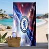 Пляжний рушник з принтом Chelsea FC, швидковисихаючий, м'який, портативний, великий прямокутний пляжний килимок для подорожей, басейну
