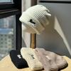 Autumn and Winter Korean Version Street Versatile Three-dimensional Letter Embroidery Warm Knitted Hat Ear Protection Cold Hat for Men