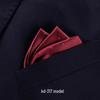 Men's British Red Pocket Square for Business or Wedding