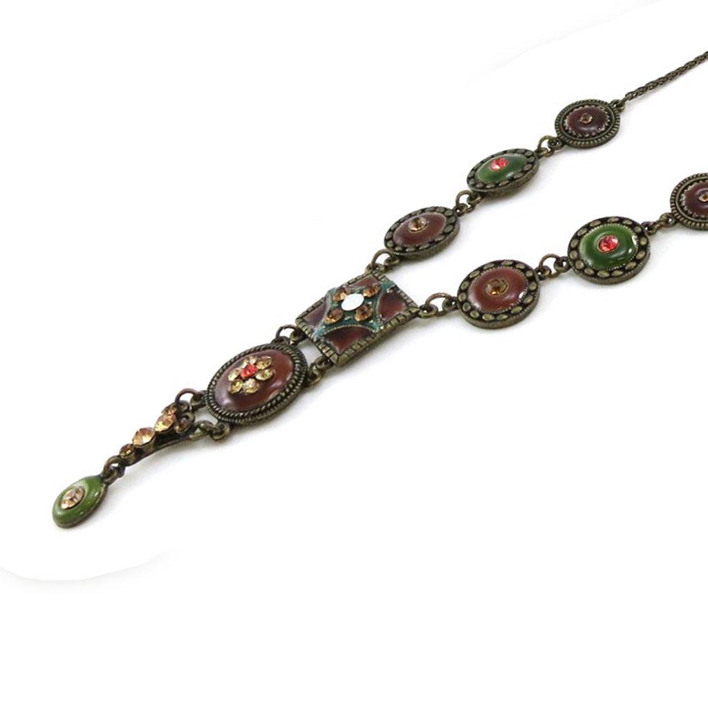 Les Trésors De Lily [E5699] - Collier Créateur 'Selma' marron/vert/ Vert Marron