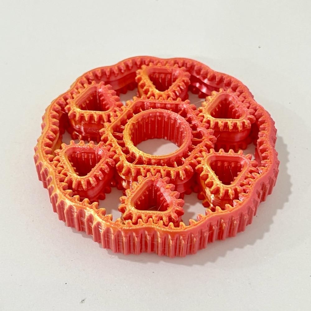 3D Printed Fidget Gear Spin Toy Sensory Gear Fingertip Toy Hand Spinner  Children's Gifts