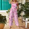 Women's Casual Jumpsuit Sleeveless Fashion Floral Print Jumpsuit