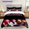 Vibrant Fashion Fusion Three-piece set (1 * duvet cover + 2 * pillowcase, without core) 2D Flat Bedding set Christmas birthday gift