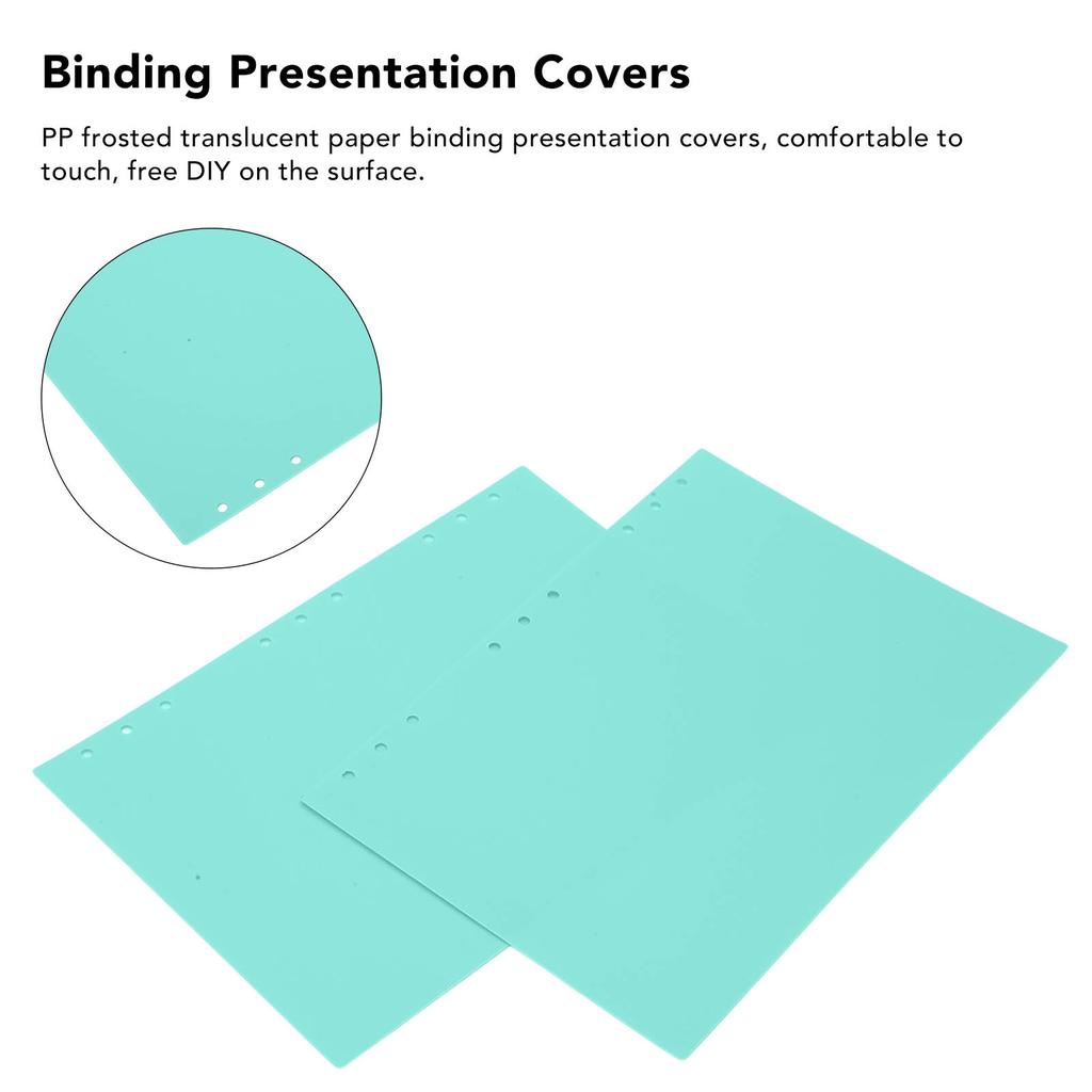20pcs Binding Presentation Covers PP Plastic Frosted Waterproof Removable Paper Binding Covers for Documents